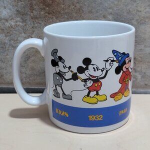 Vintage Mickey Mouse Coffee Mug Applause Mickey Mouse Through The Ages 1928-1990